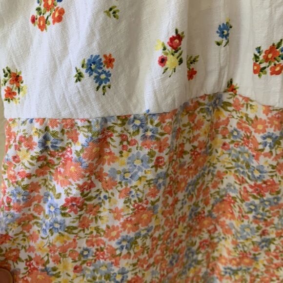 Vintage American Eagle Linen blend babydoll AE Floral Cami Mini Dress coquette - Picture 4 of 9